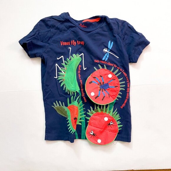 Mini Boden Lift-the-Flap Venus Fly Trap Tee, Size 8/9 - Picture 2 of 6